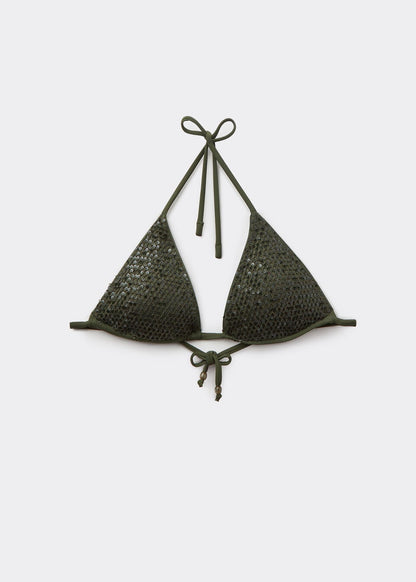 Triángulo Bikini Sequin Net