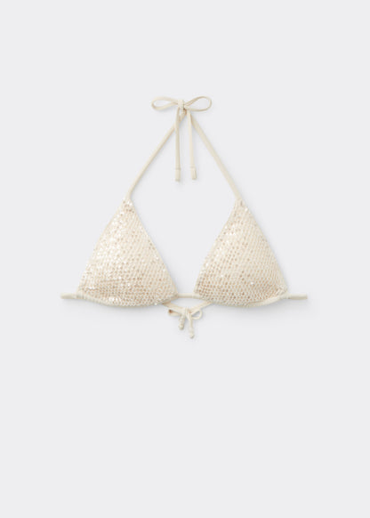 Triángulo Bikini Sequin Net
