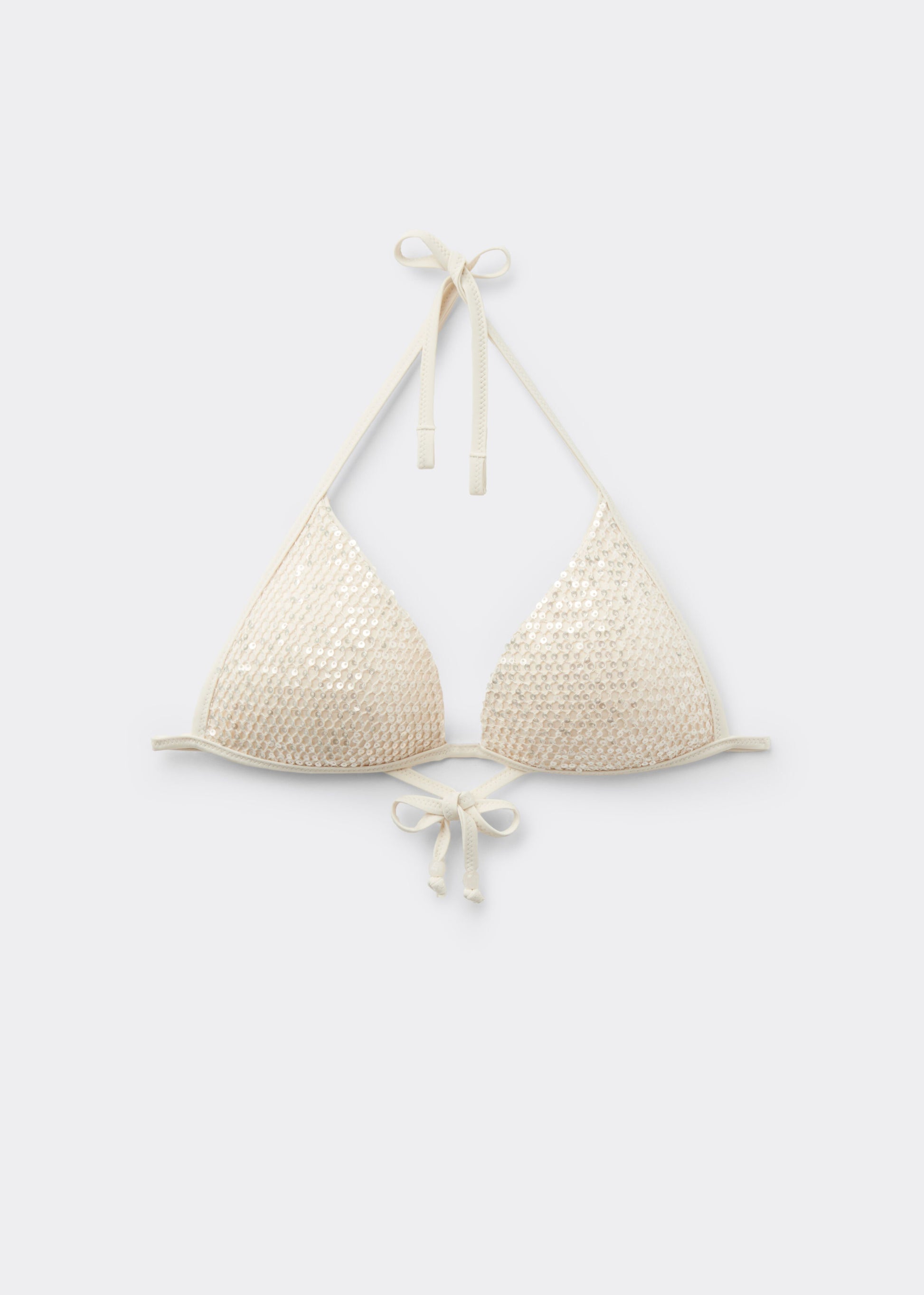 Triángulo Relleno Bikini Sequin Net