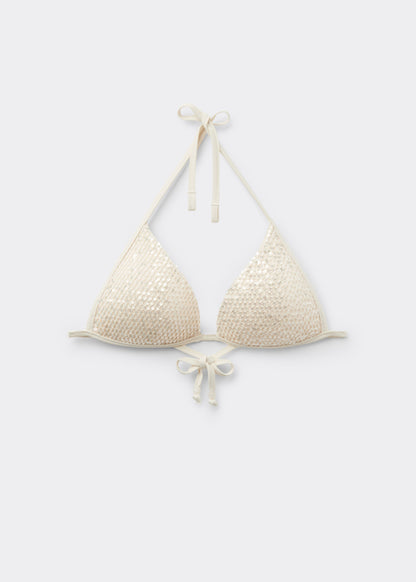 Triángulo Relleno Bikini Sequin Net