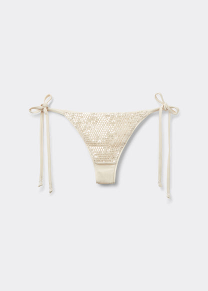 Brasileña Lazos Bikini Sequin Net